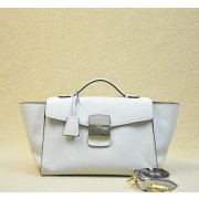 Prada BR5034 White Saffiano Calf Leather Flap Bag VS01776