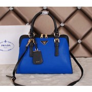 Prada Calfskin Leather Tote Bag BN1093 Blue VS03632