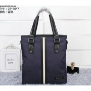 Prada Fabric & Leather Tote Bag P08972 Blue VS07443