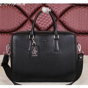 PRADA Grainy Leather Business Briefcase 8068 Black VS05149