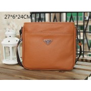 PRADA Grainy Leather Messenger Bag VA0797 Wheat VS00288