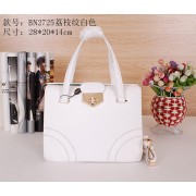 Prada Grainy Leather Top Handle Bag BN2725 White VS02633