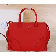 Prada Grainy Leather Tote Bags BN2830 Red VS01226