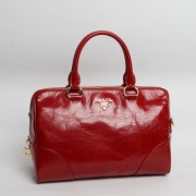 Prada Import Original Burnished Leather Two Handle Bag BN0822 in Red XZ VS06184