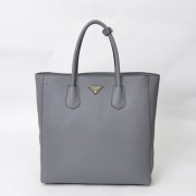 Prada Large Tote BN2773 in Grey Clemence Leather with Gold Hardware XZ VS08790