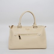 Prada Original Calfskin Leather Top Handle Bag BL0805 in Beige XZ VS03321