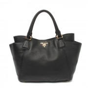 Prada Original Calfskin Leather Tote BN2435 in Black XZ VS04923