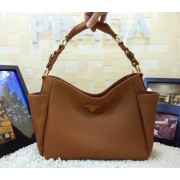 Prada Original Calfskin Leather Tote BN2438 in Brown Fug VS09746