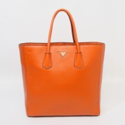 Prada Original Calfskin Leather Tote Handbags BN2773 in Orange XZ VS02848