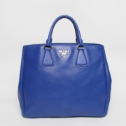 Prada Original Grained Calfskin Leather Tote Bag BN2423 in Blue XZ VS02893