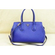 Prada Original Grainy Calf Leather Tote Bag BN2769 Blue VS05057