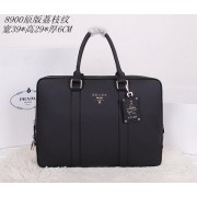 Prada Original Grainy Leather Briefcase P8900 Black VS02030