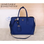 Prada Original Grainy Leather Tote Bag BN2829 Blue VS01779