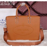 Prada Original Leather Briefcase P2745 Wheat VS00374