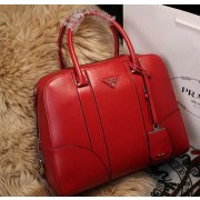 Prada Original Leather Top Handle Bags BL8675 Red VS04428