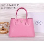 Prada Original Leather Tote Bag BN5070 Pink VS08045