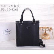 Prada Original Leather Tote Bag P86362 Black VS03904