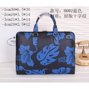 Prada Original Saffiano Leather Briefcase P60021 Blue VS01087