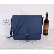 PRADA Original Saffiano Leather Messenger Bag VA3081 Royal VS02701