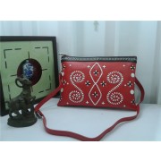 Prada Original Weave Calfskin Leather Shoulder Bag 825 in Red JJ VS05328