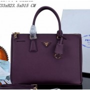 Prada Saffiano Calfskin Leather Tote Bag PBN2274 Purple VS01920