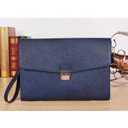 Prada Saffiano Leather Document Holder PR001 Blue VS00149