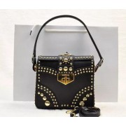 Prada Saffiano Leather Flap Bag B5045M Black VS01886