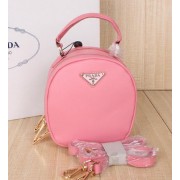 Prada Saffiano Leather Hobo Bags BL0896 Pink VS06840