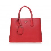 Prada Saffiano Leather Tote Bags BN2756 Red VS01164