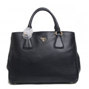 Prada Shopper Tote BN2579 in Black Original Clafskin Leather XZ VS02595