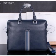 Prada Smooth Leather Briefcase M38421 Royal VS02345