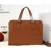 PRADA Smooth Leather Business Briefcase G8548 Wheat VS06386
