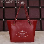 Prada Smooth Leather Shoulder Bag PR68671 Burgundy VS03122