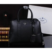 Prada Smooth Leather Top Handle Bag BL8675 Black VS05813