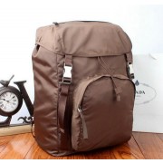 PRADA Technical Fabric Backpack V135 Brown VS08294