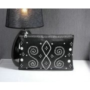 PRADA Weave Leather Clutch P58871 Black VS04064