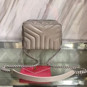 Quality Classic Small Loulou Monogram Saint Laurent Bowling Bag Grey 454317 VS07683