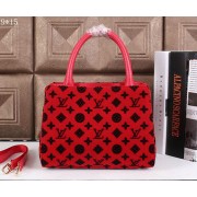 Replica 1:1 Louis Vuitton Flannelette Leather Tote Bag M03639 Red VS09536