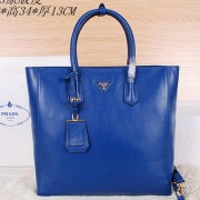 Replica AAA Prada Original Leather Tote Bag BN2773 Blue VS07083