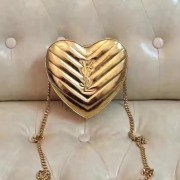Replica AAAAA Saint Laurent Love Heart Crossbody Bag Gold Y220330 VS05059