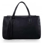 Replica Best Gucci Original Leather Lady Tassel Tote Bag 354476 Black VS09497