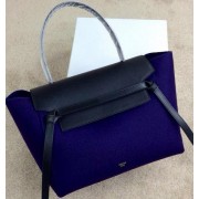 Replica Celine Belt Bag Original Flannelette CL98312M Purple&Black VS05838