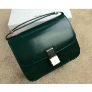 Replica Celine Classic Box Small Flap Bag Smooth Leather C11042 Green VS01810