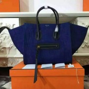 Replica Celine Medium Luggage Phantom Handbag In Dark Blue Canvas CT169952 VS08761