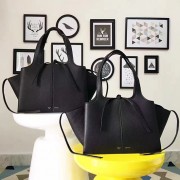 Replica Celine Medium Tri Fold Shoulder bag in Black Calfskin 030401 VS05534