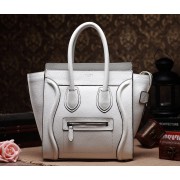Replica Celine Micro Luggage 3307 in White Clemence Leather VS08125