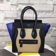 Replica Celine Micro Luggage Tote Bag Original Leather C164173 Khaki&Black&Blue VS02908