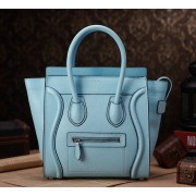 Replica Celine Mini Luggage 3308 in Light Blue Clemence Leather VS05236