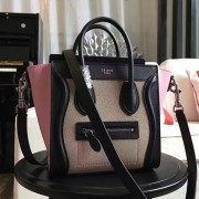 Replica Celine Nano Luggage Beige&Pink Original Leather CL112510 VS08923