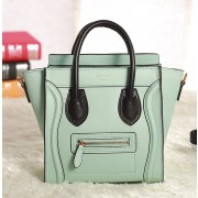 Replica Celine Nao Luggage 3309 in Light Green with Black Original Leather VS01344